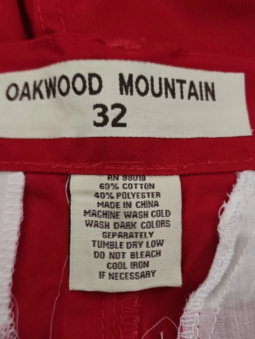 oakwood mountain red cargo